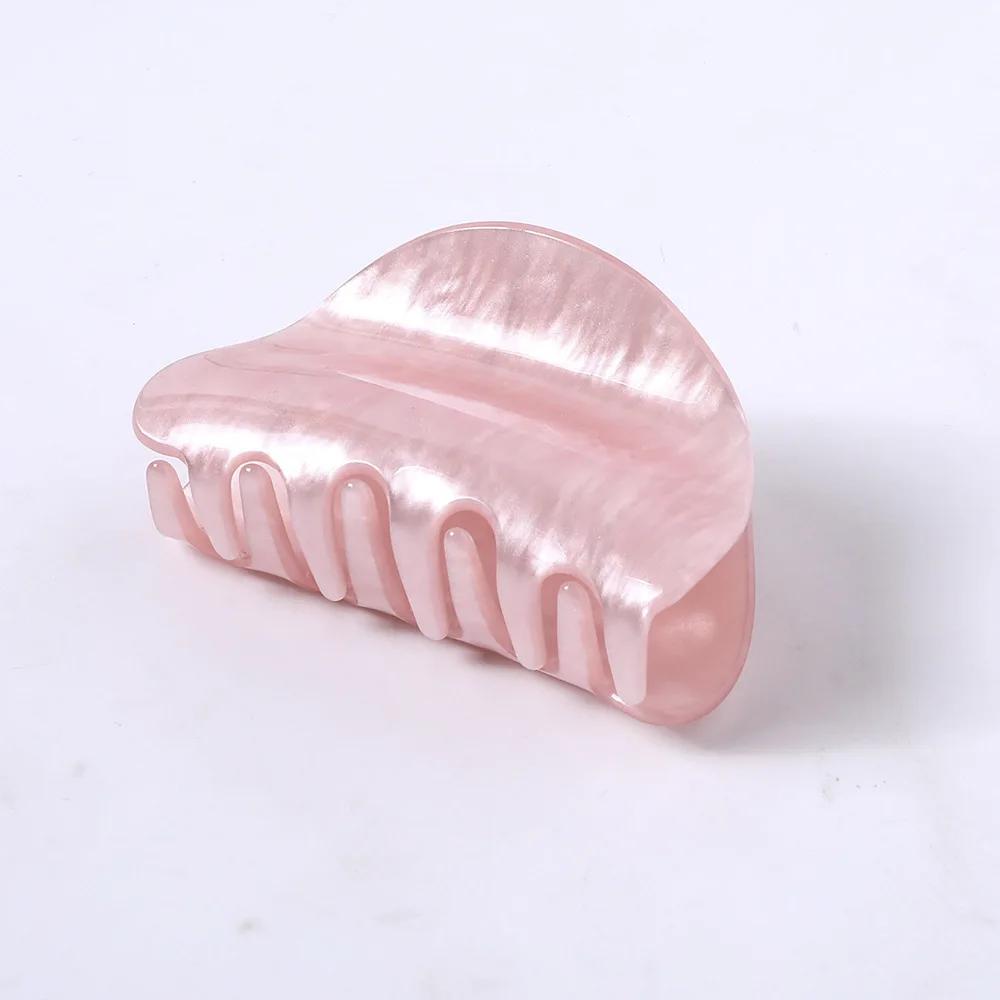 Pince à Cheveux en Acrylique à Rayures Marbrées pour Femme, Crabe, Griffes, Outil de Lavage, Accesso