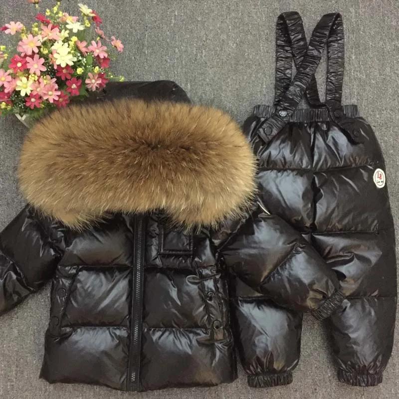 Costume d'hiver russe pour filles, costumes chauds d'hiver pour enfants, veste en duvet de canard + 