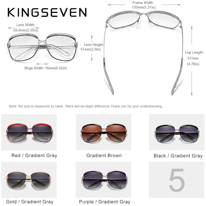 KINGSEVEN – lunettes de soleil rondes pour femmes, marque de luxe, verres polarisés dégradés, papill