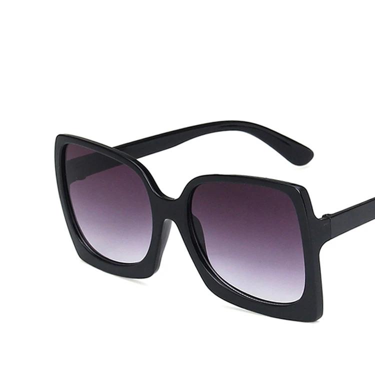 Lunettes de soleil surdimensionnées à grande monture pour femmes, marque de styliste en plastique dé