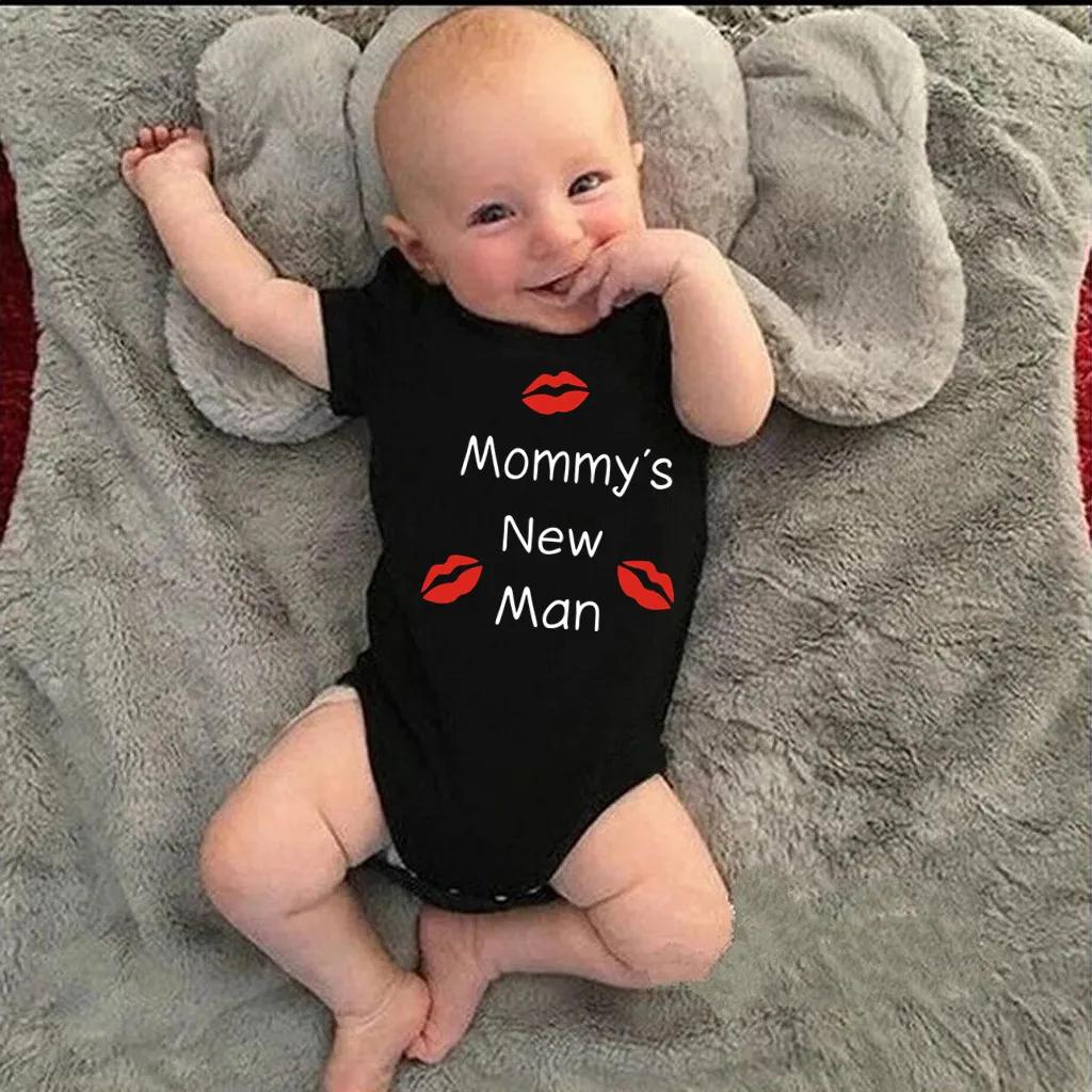 Nouveau-né bébé vêtements à manches courtes garçon vêtements maman nouveau homme Design 100% coton b