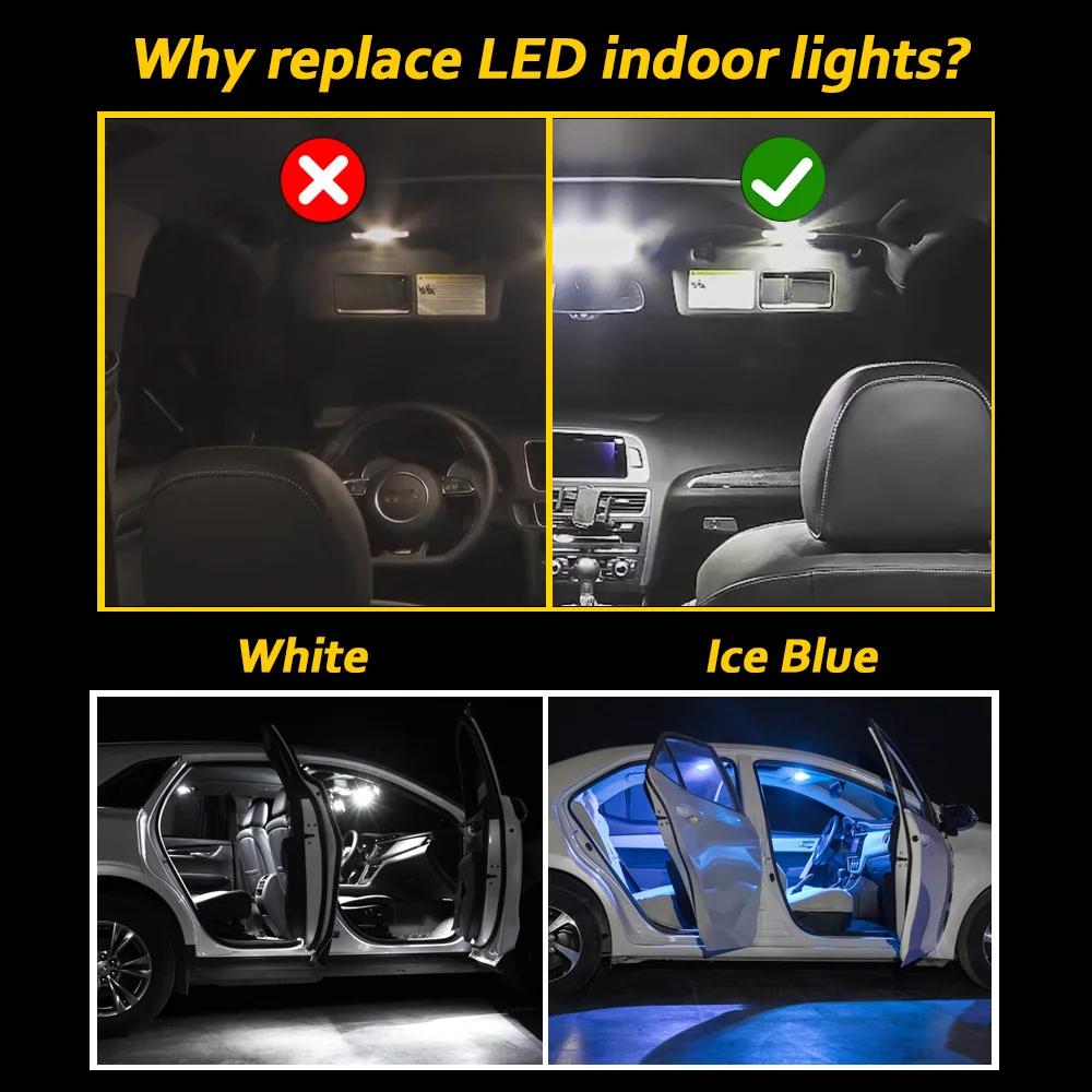 MDNG 8 pièces Kit d'éclairage intérieur LED Canbus pour Mazda 3 2004 2005 2006 2007 2008 2009 lampe 