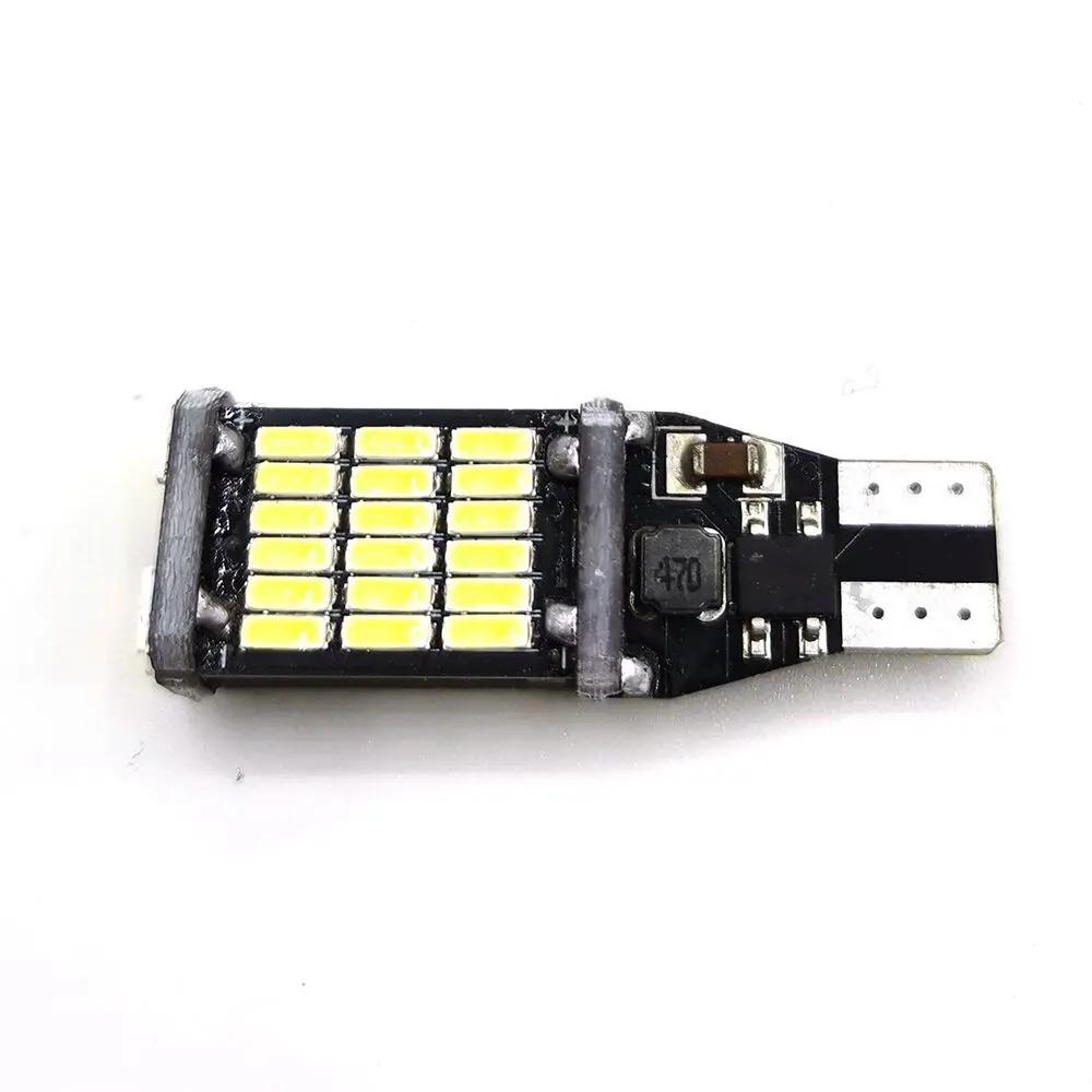 Ampoule LED pour voiture T15 W16W 4014 45SMD W5W, 10 pièces, feu de signalisation LED Super lumineux