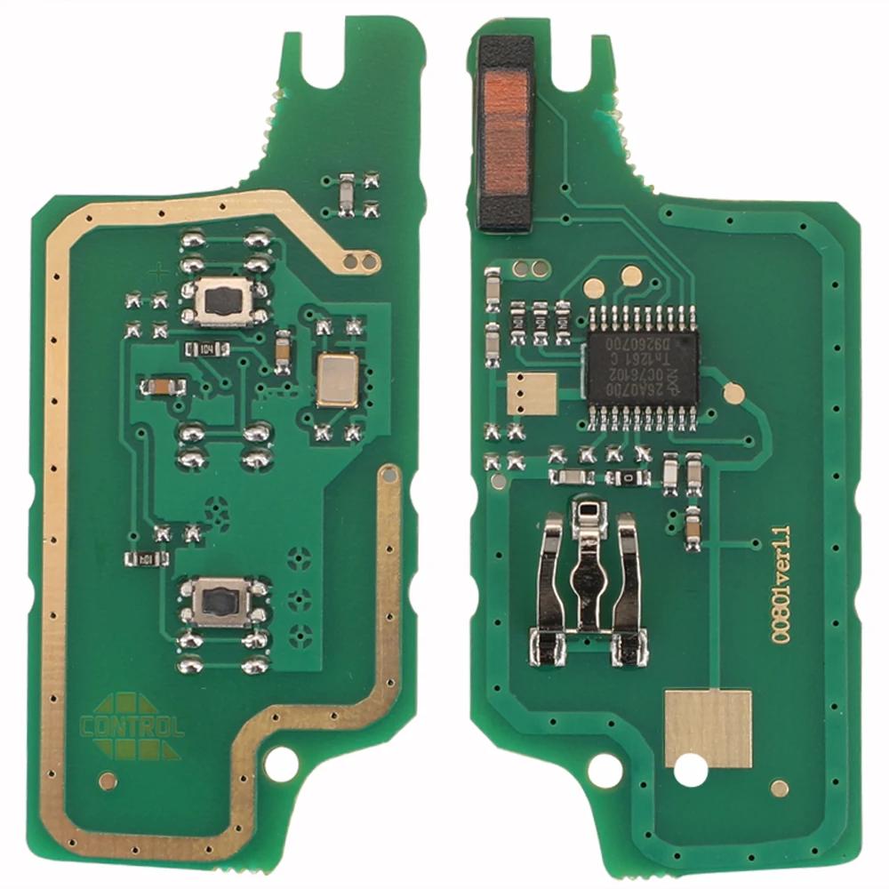 Jingyuqin – clé télécommande de voiture à 2 boutons, 434Mhz, pour citroën C4 C5 C6 C8 Xsara Picasso,