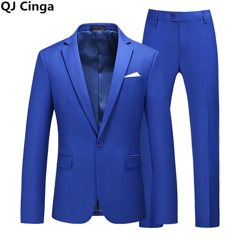 Costume Homme 2 Pièces Rouge 2026, Ensemble de Mariage et de Soirée (Veste et Pantalon), Taille Asia