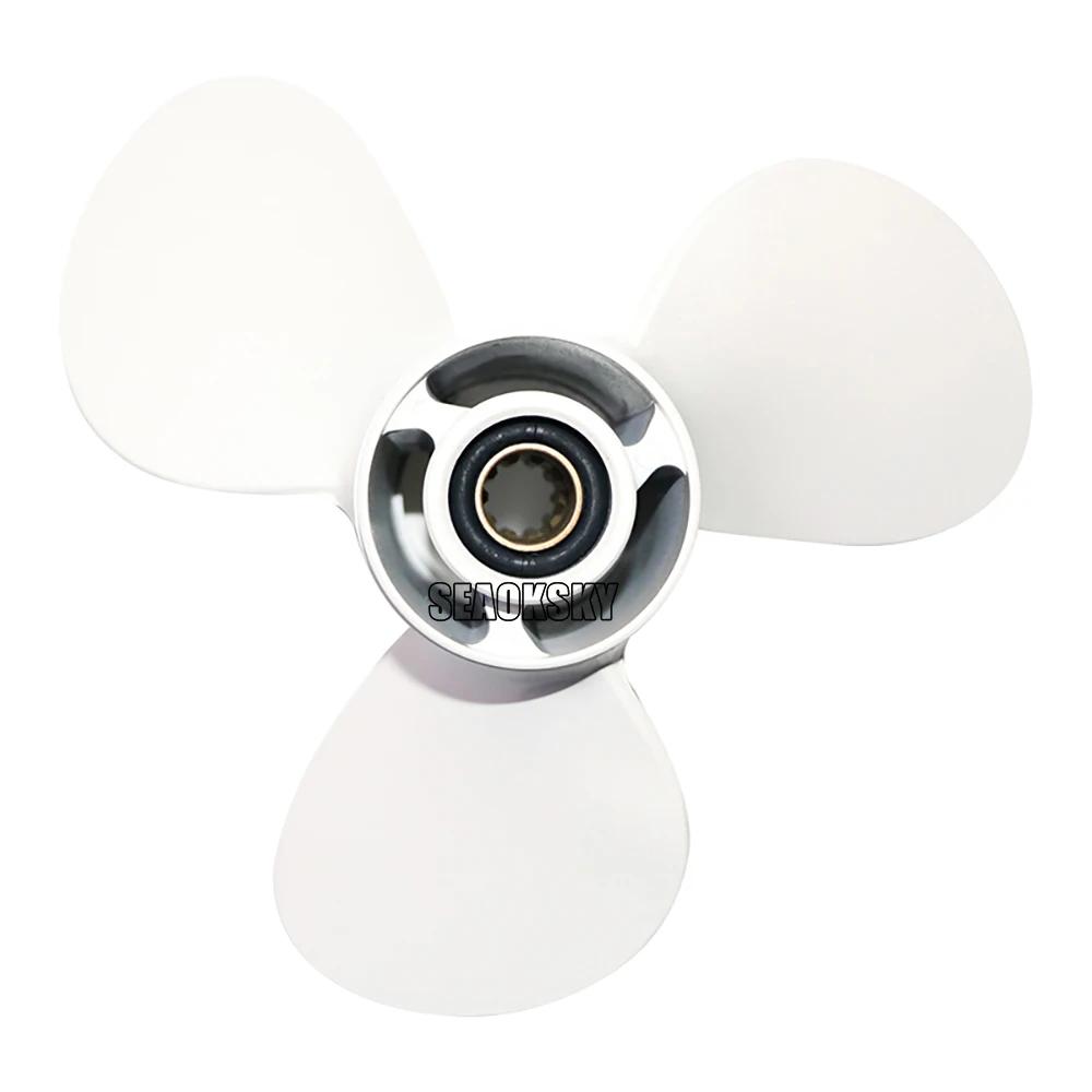 Hélice en alliage d'aluminium pour moteur hors-bord Yamaha, 9, 7, 8x12-F, 20hp, 25hp, 30hp, 9, 7/8 x