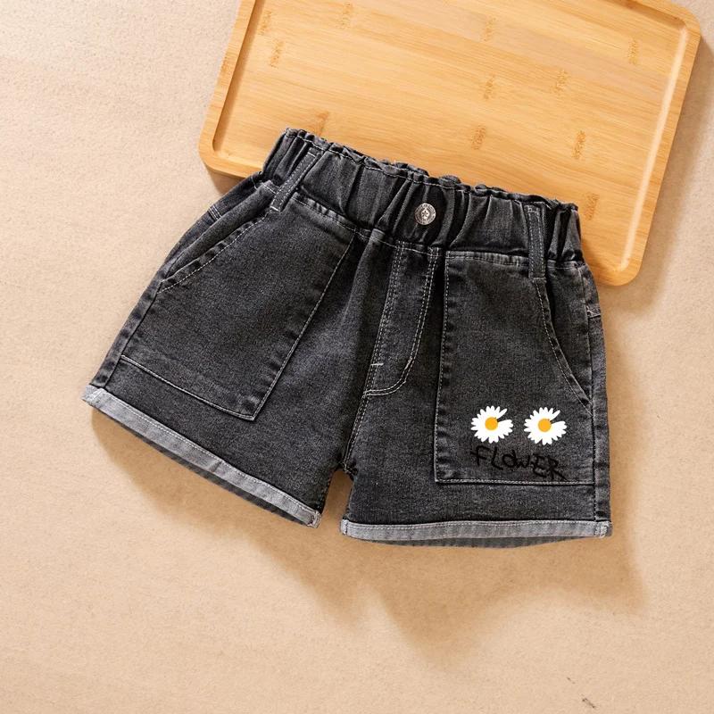 Short jean décontracté pour bébé fille été - Pantalon court en denim pour vêtements enfants tendance