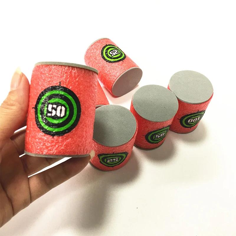 7.2 cm 100 pièces pour Nerf balles souples fléchettes tête ronde recharge éponge fléchettes enfants 