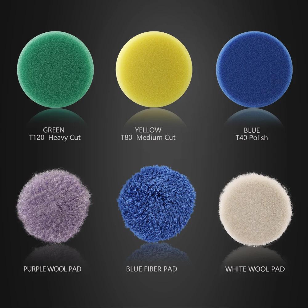 SPTA Mini 1.5 pouces (40mm) / 2 pouces (50mm) Kit de tampons de polissage éponge pour outil de netto