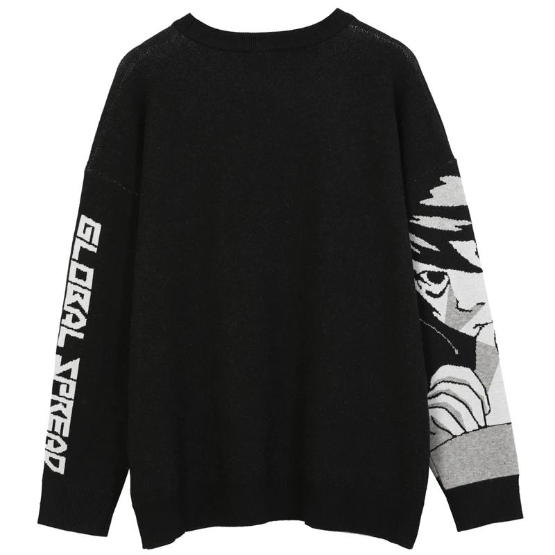 FGKKS hommes Hip Hop Streetwear Harajuku pull Vintage Style japonais Anime fille tricoté 2022 coton 