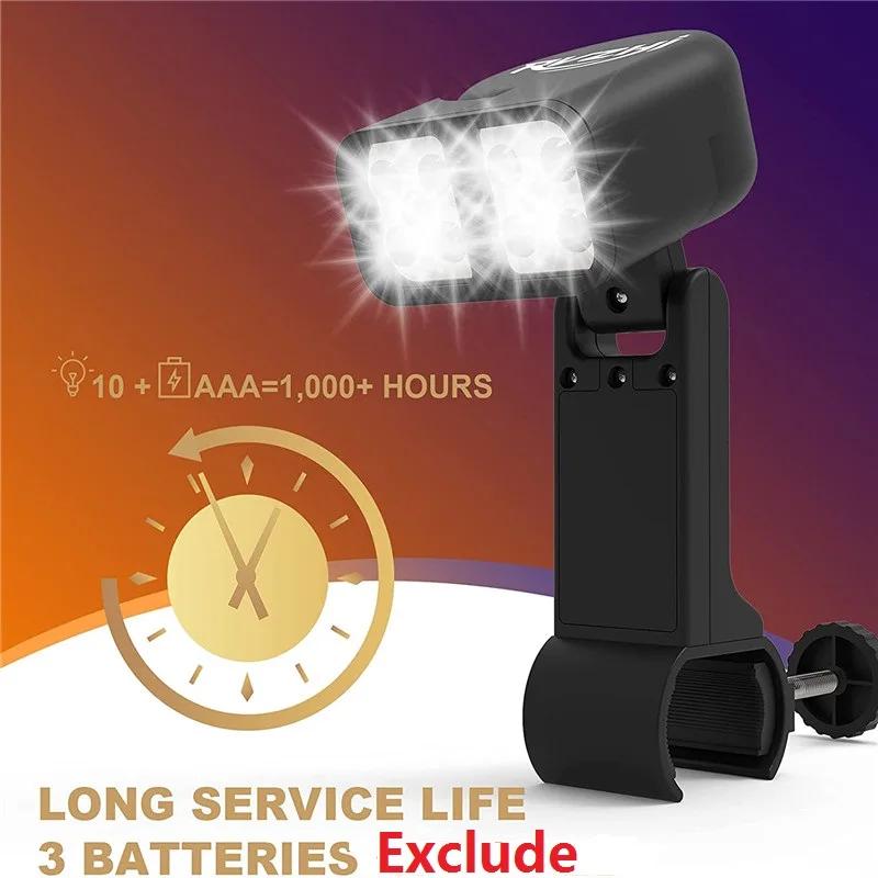 Lampe LED multifonctionnelle à Double tête pour barbecue, résistante à la chaleur, pour pêche de nui