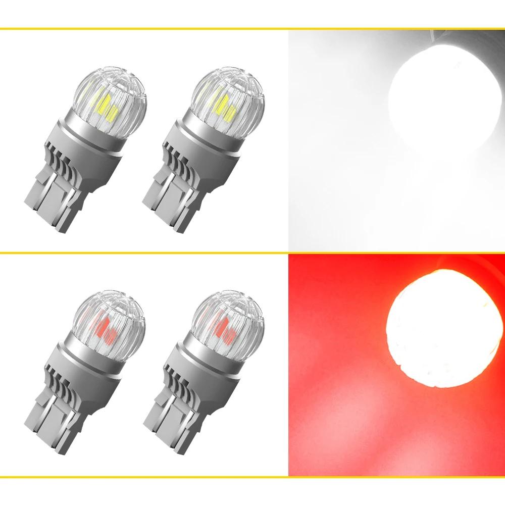 AUXITO 2 pièces T20 LED 7440 WY21W W21W ampoule LED 7443 W21/5W LED rouge blanc Super lumineux feu d