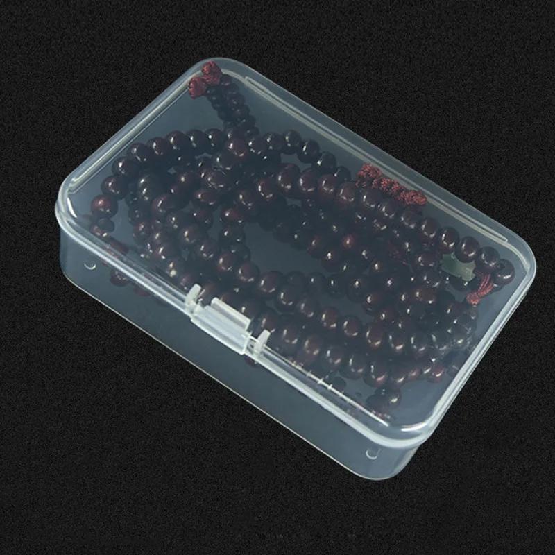Boîte en plastique transparente, composant d'emballage de bijoux pour boîte de réception, carte d'id