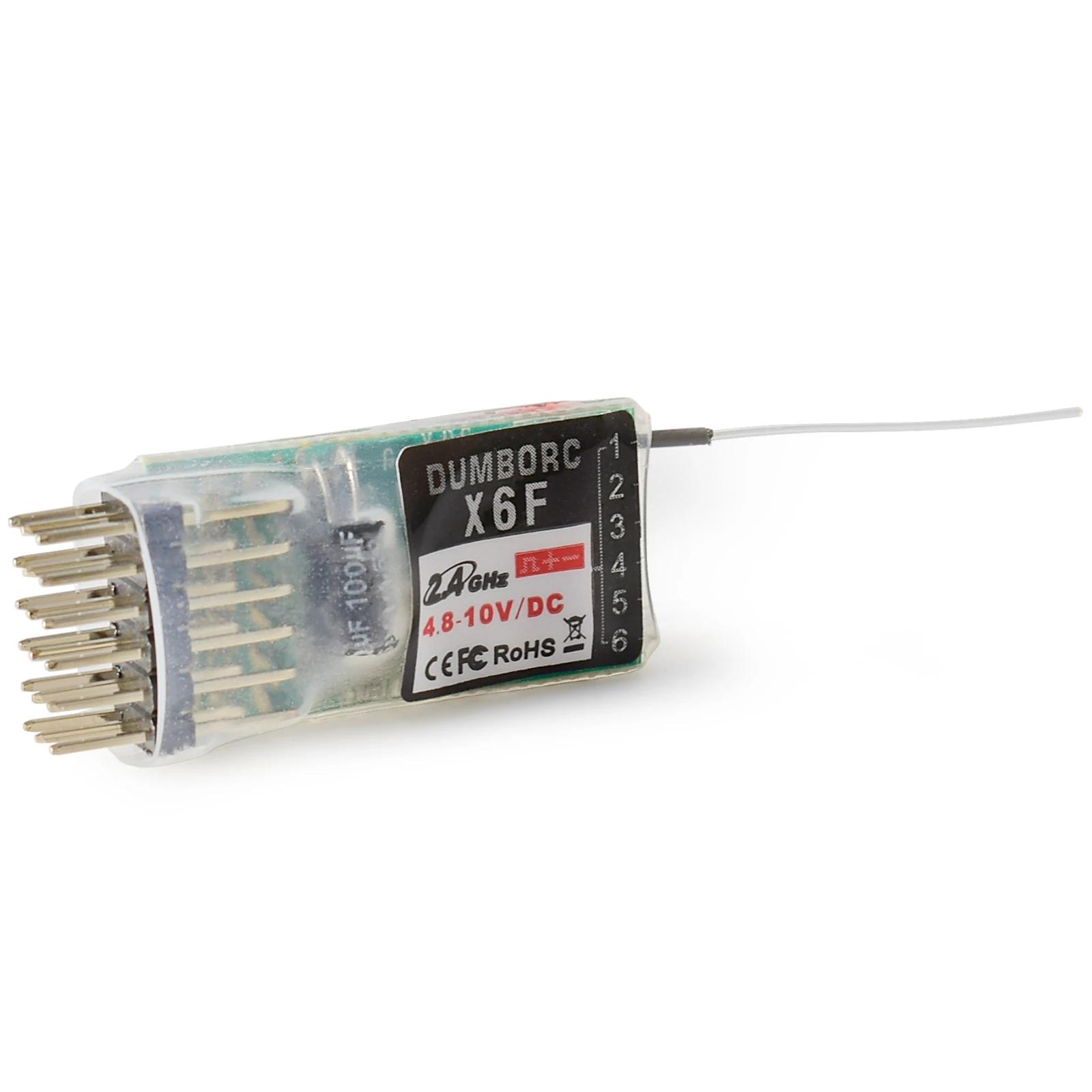 DUMBORC-Récepteur de voiture RC X6FG 2.4G 6CH, système de contrôle radio récepteur pour émetteur Dom
