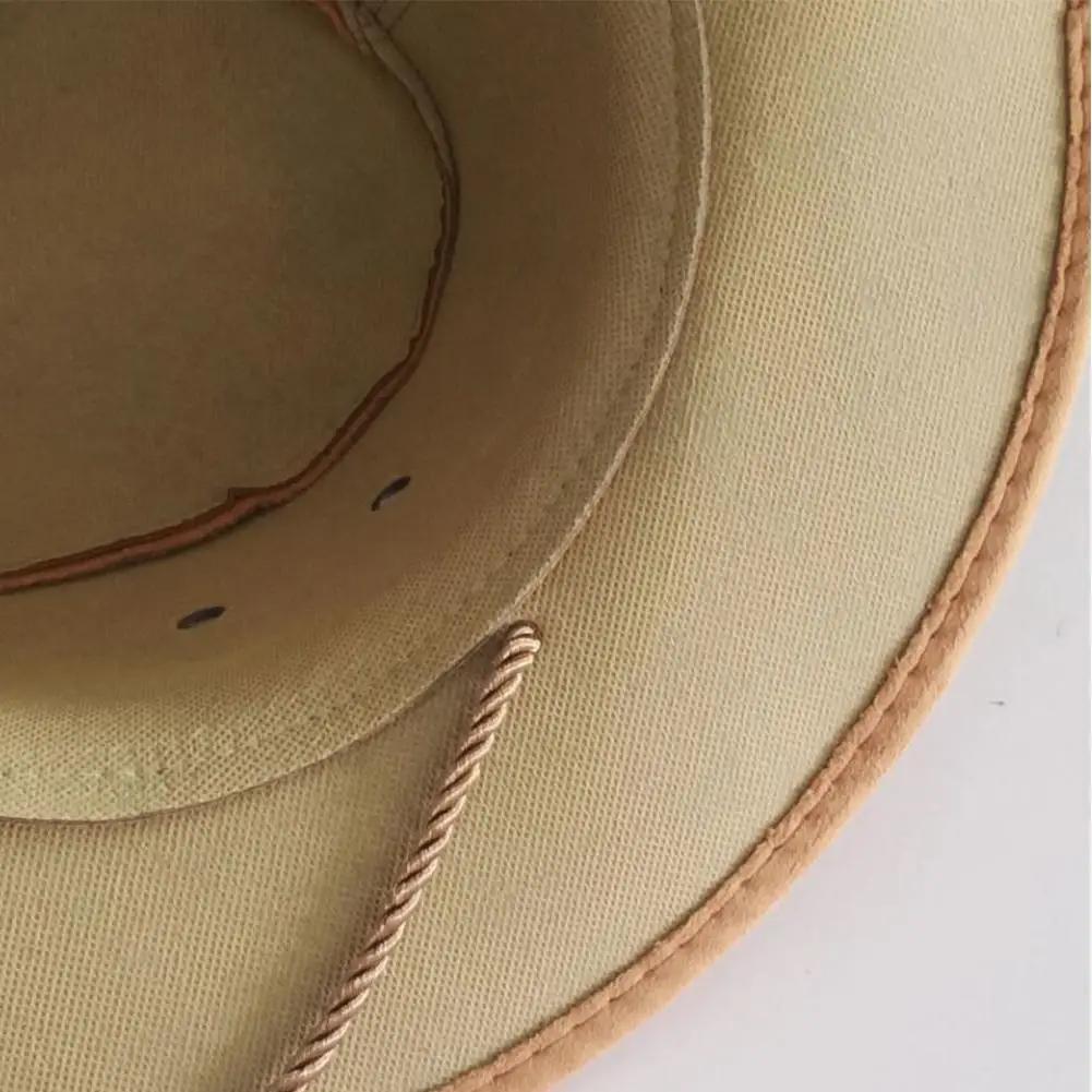 Chapeau de cowboy occidental pour hommes, casquette mongole, grand bord, gentleman, cadeaux de jazz,