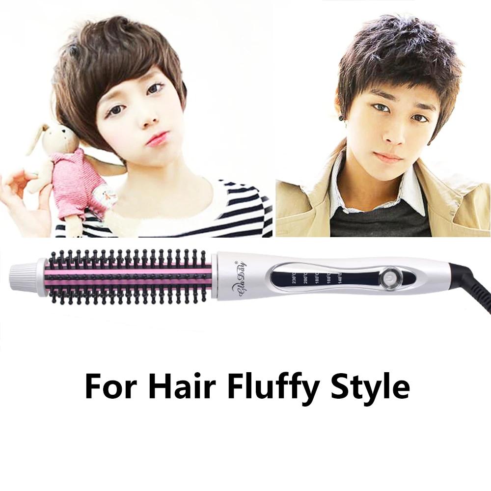 Bigoudi brosse à lisser les cheveux peigne chauffant chaud cheveux raides Styler ondulation fer à fr