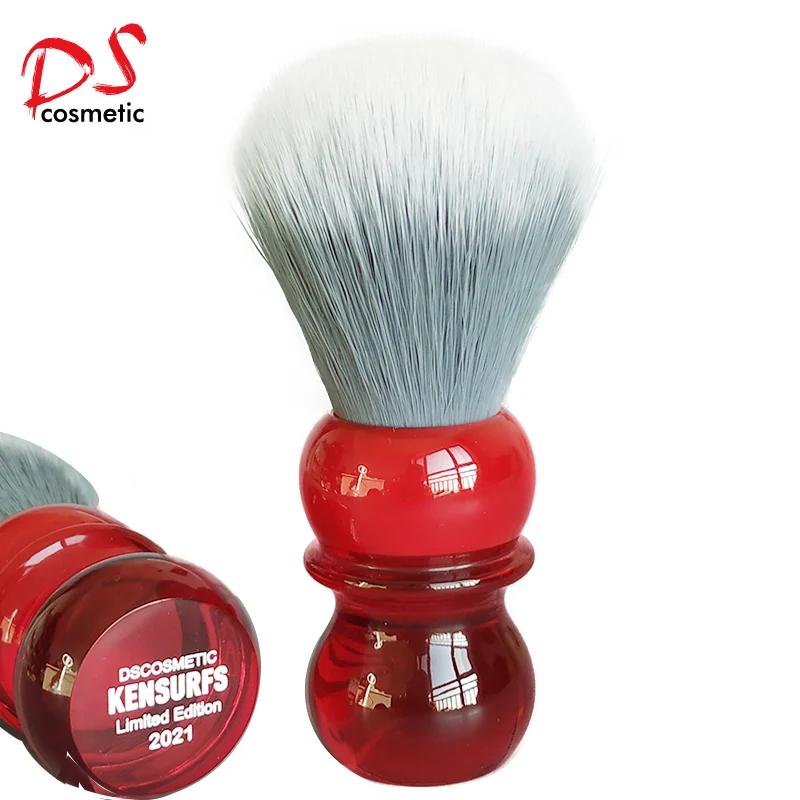 Dscosmetic Kensurfs brosse à raser cheveux doux avec manche en résine rouge et cheveux synthétiques 