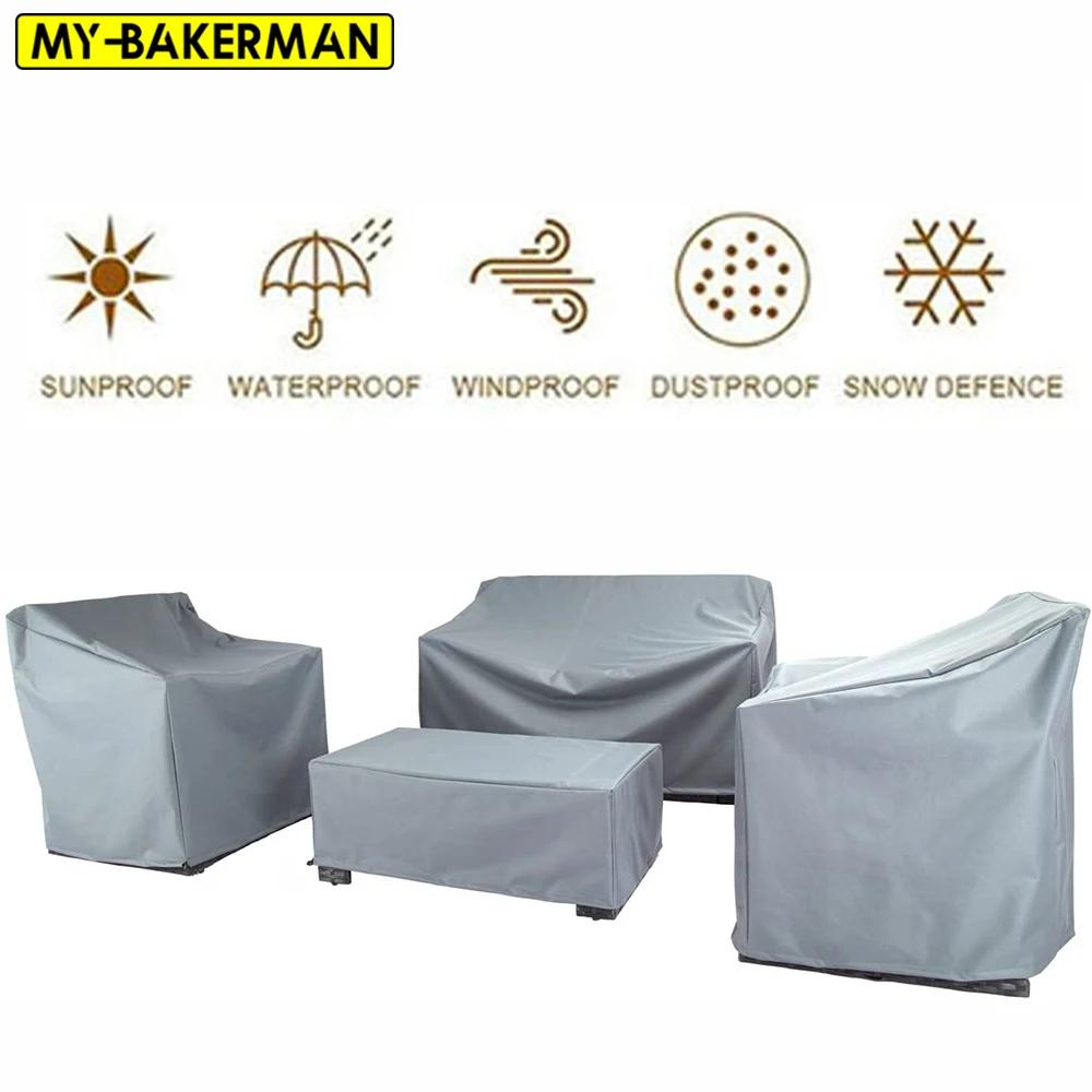 Housse de protection argentée pour patio de jardin, 68 tailles, housse anti-poussière pour meubles e