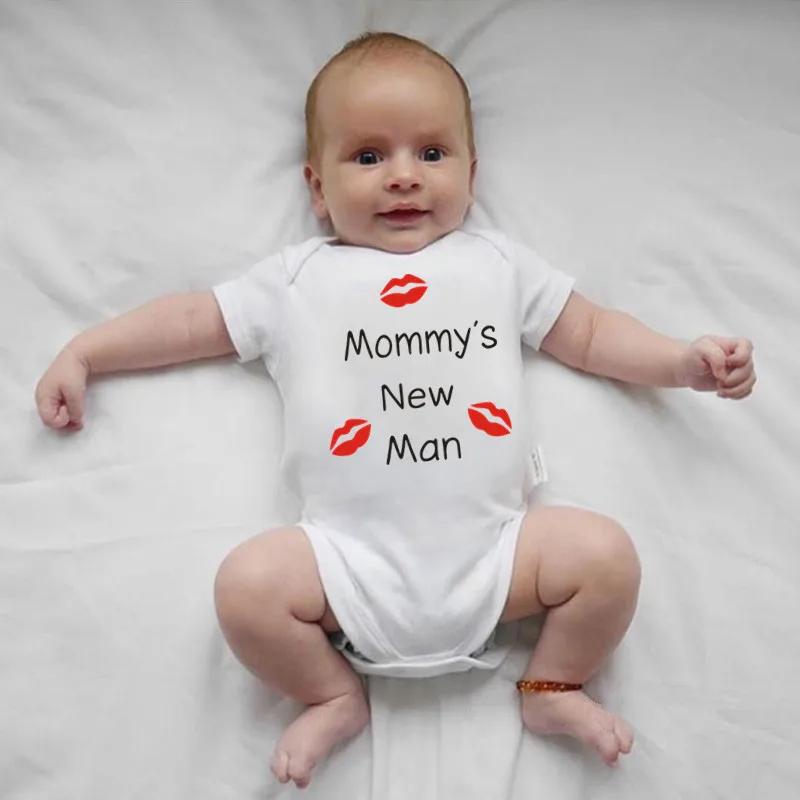 Nouveau-né bébé vêtements à manches courtes garçon vêtements maman nouveau homme Design 100% coton b