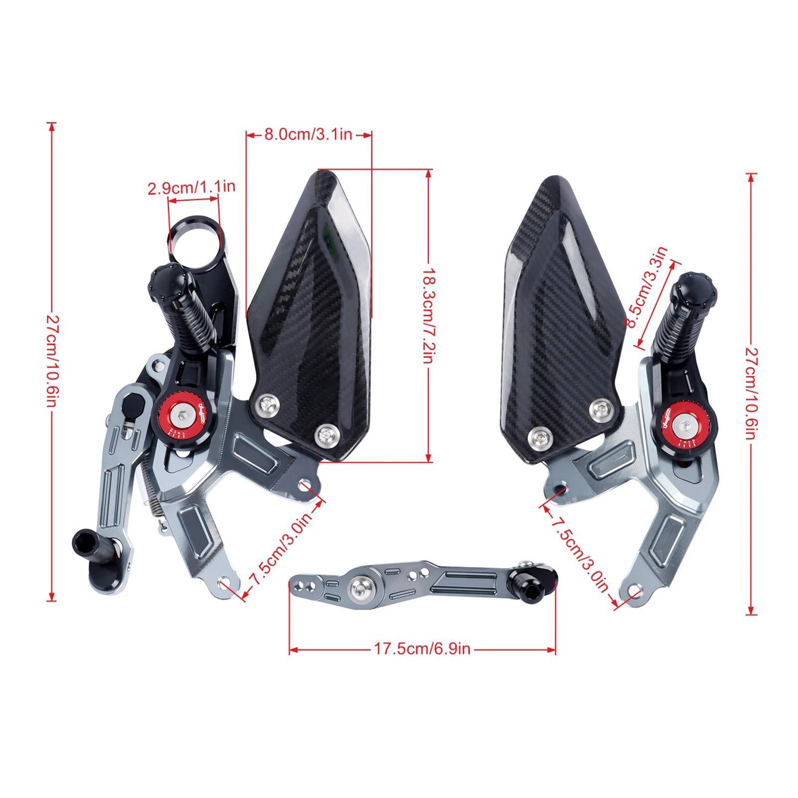 Repose-pieds réglables en fibre de carbone pour moto BMW S1000RR S 1000 RR 2015-2018