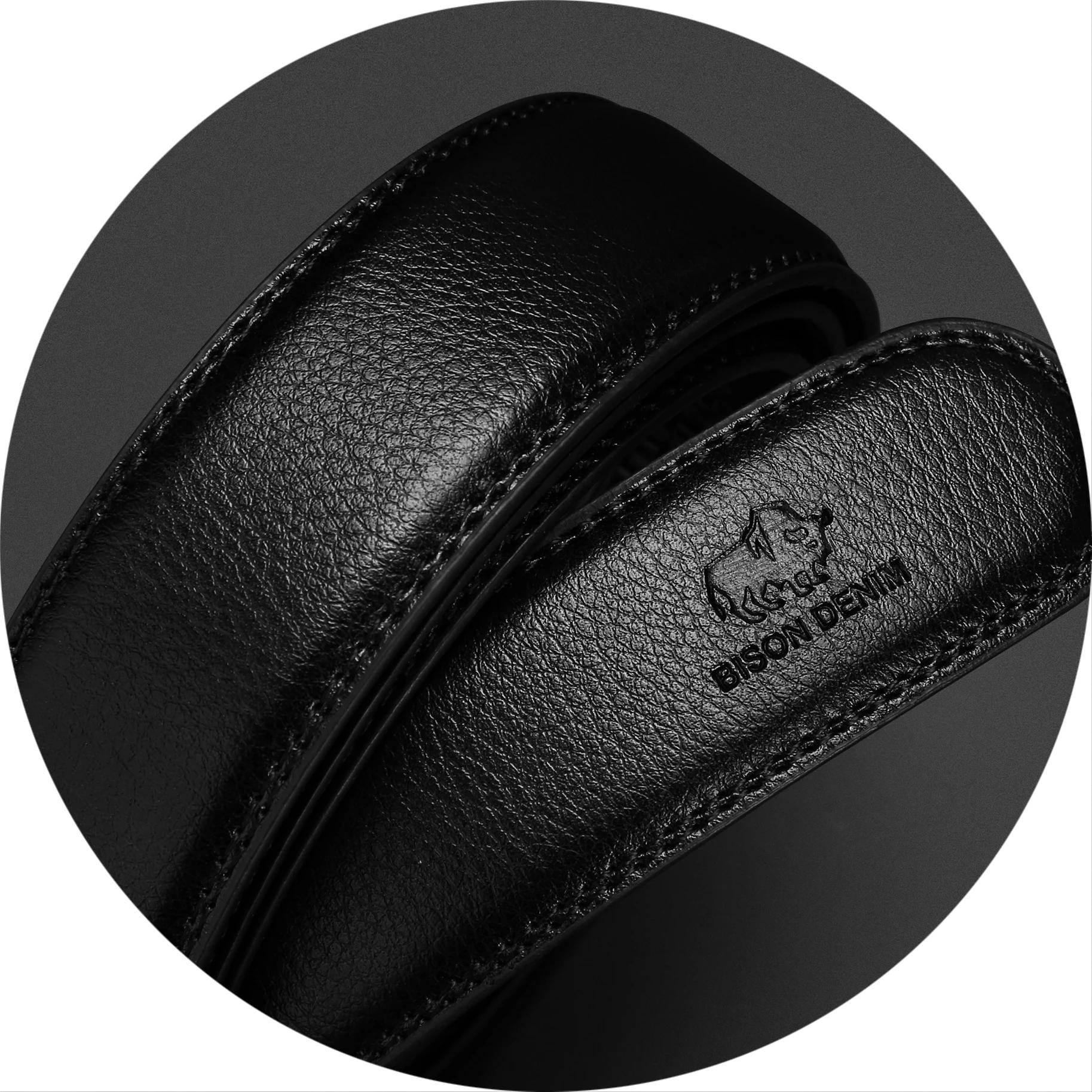 Bagressions DENIM-Bracelet en cuir véritable pour homme, ceinture d'affaires, marque de luxe, haute 