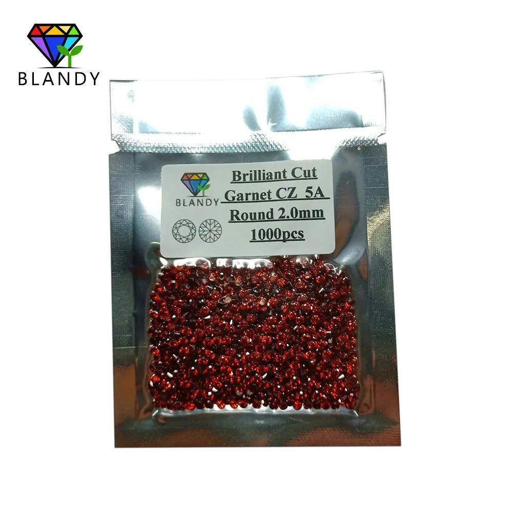 1000 pcs/Lot 0.8 ~ 3.0mm 5A qualité diverses couleurs en vrac CZ pierre ronde brillant coupe cubique