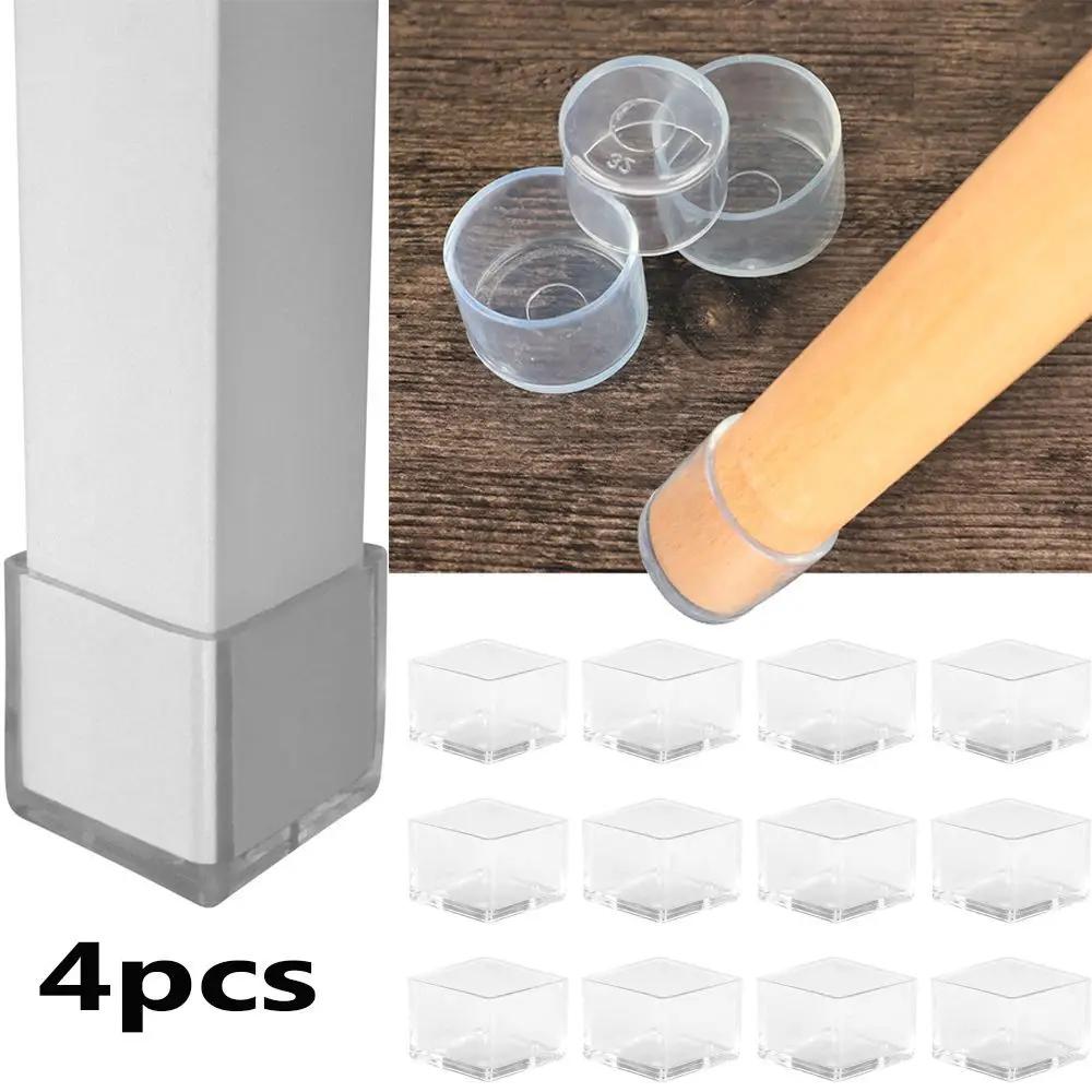 Nouveaux capuchons de pieds de chaise transparents, pieds de meubles astronomiques ronds, coussinets