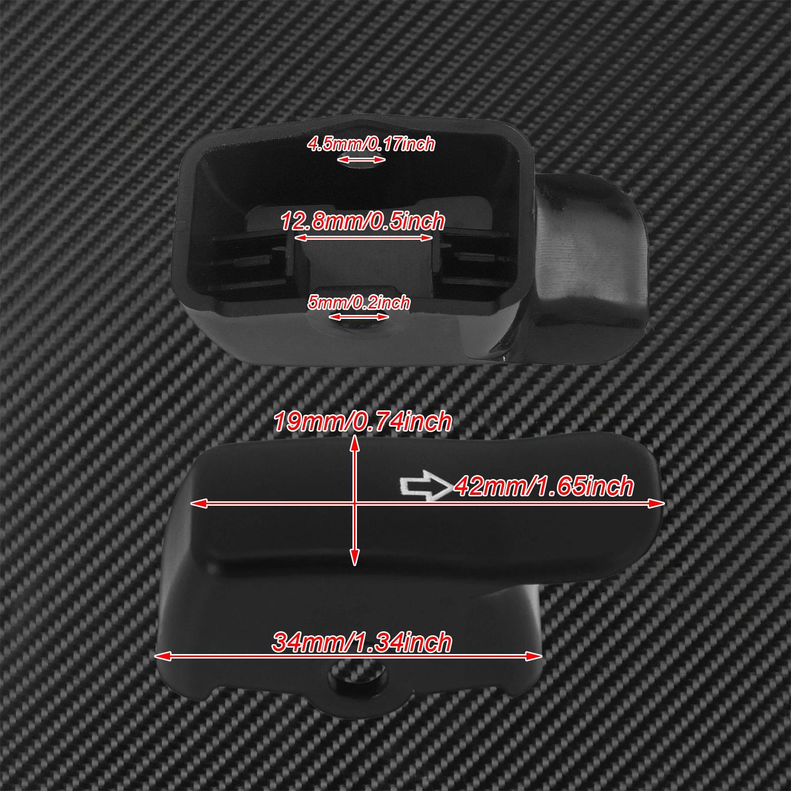 Capuchon d'extension de clignotant de moto, couvercle étendu de bouton de commutation noir pour Harl