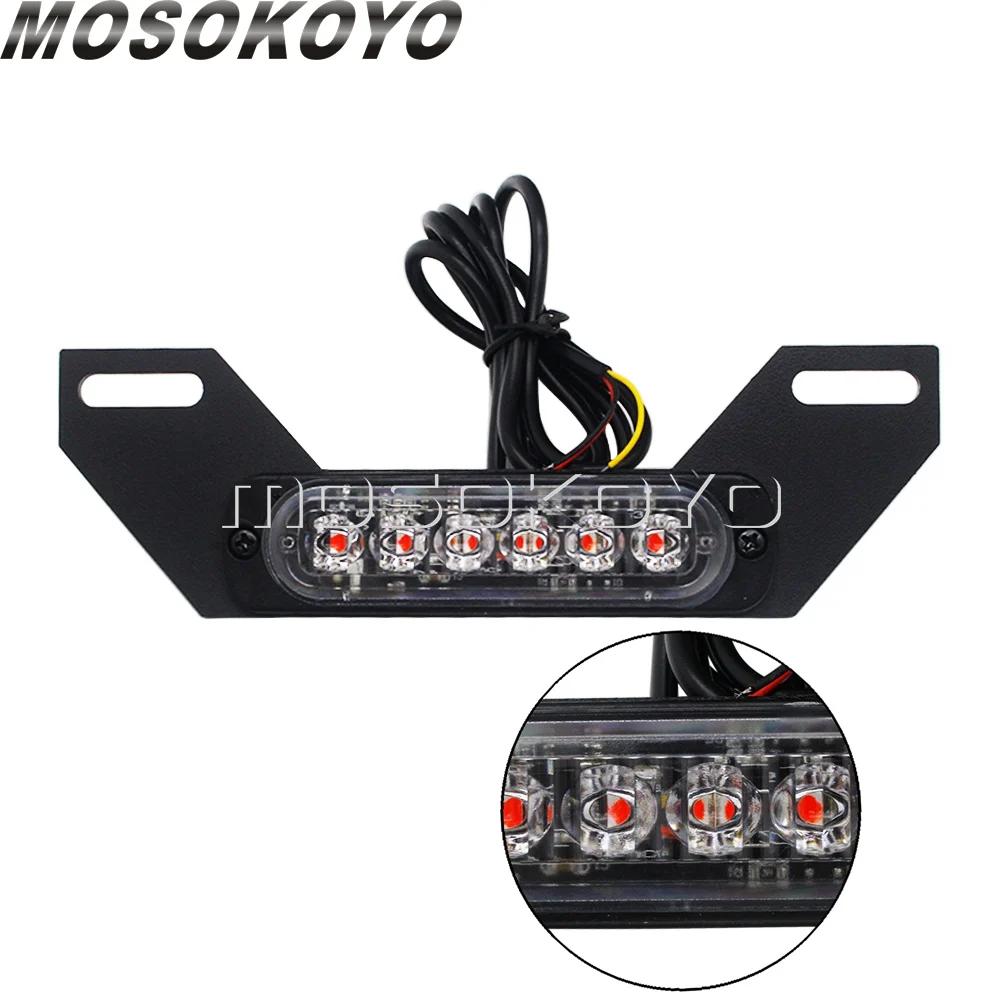 Feu arrière de moto universel LED B6, plaque d'immatriculation, feu auxiliaire, Flash en rafale, feu