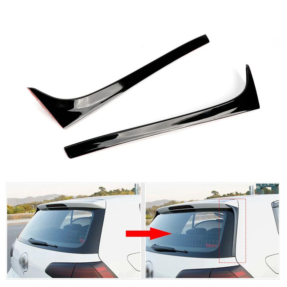 Becquet de vitre arrière de voiture noir brillant ABS 2 pièces pour VW Golf 7 MK7 2014-2018