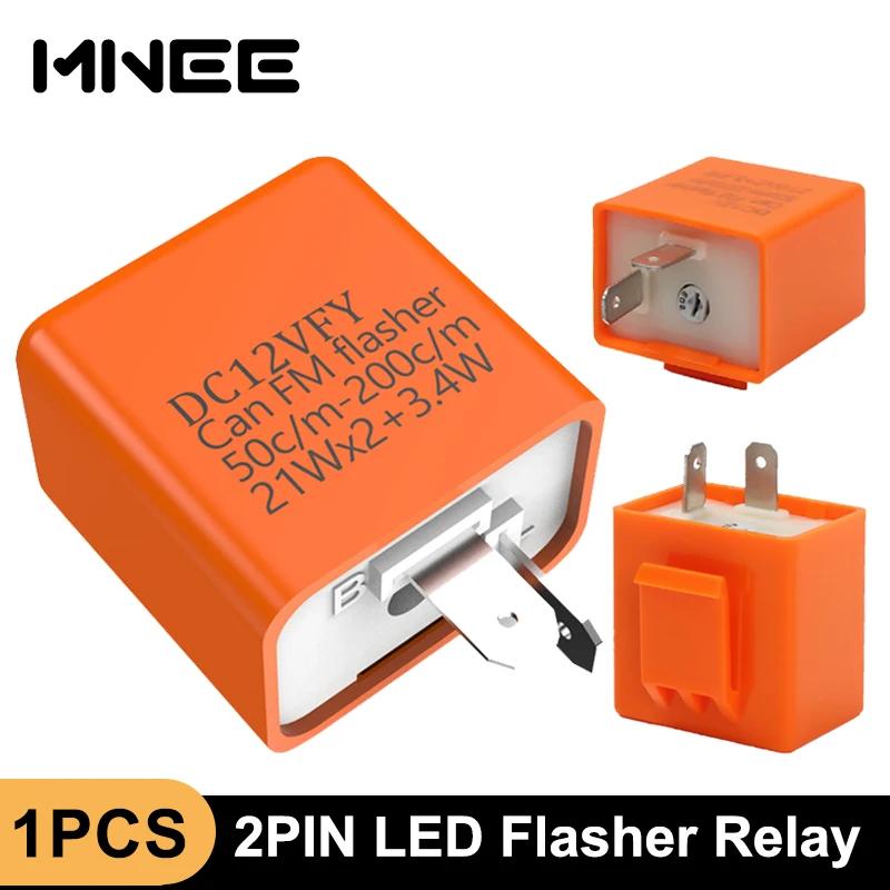 Relais de clignotant LED 12V, fréquence réglable de clignotant, 2 broches, relais de clignotant pour