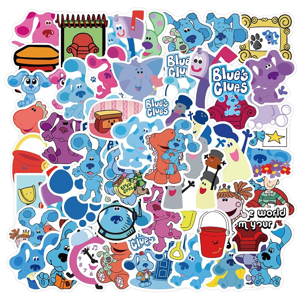 10/30/50pcs piquets bleus mignon dessin animé animaux autocollants décalcomanie enfants jouet bricol
