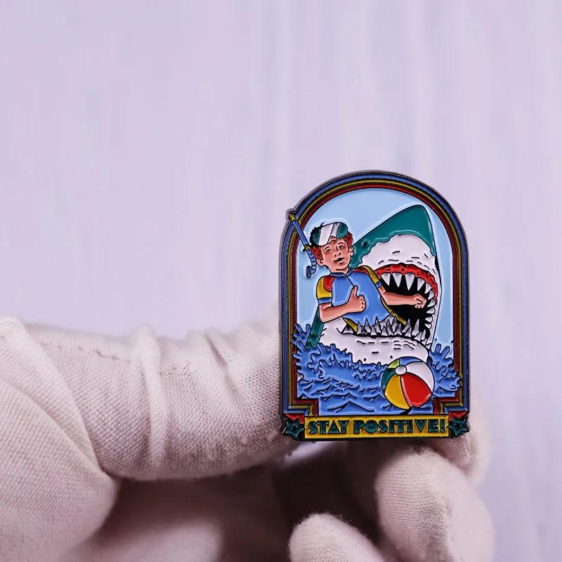 Stay Positive Shlavabo consomme une chipper Young VulPin Brooch, Funny Danemark ge