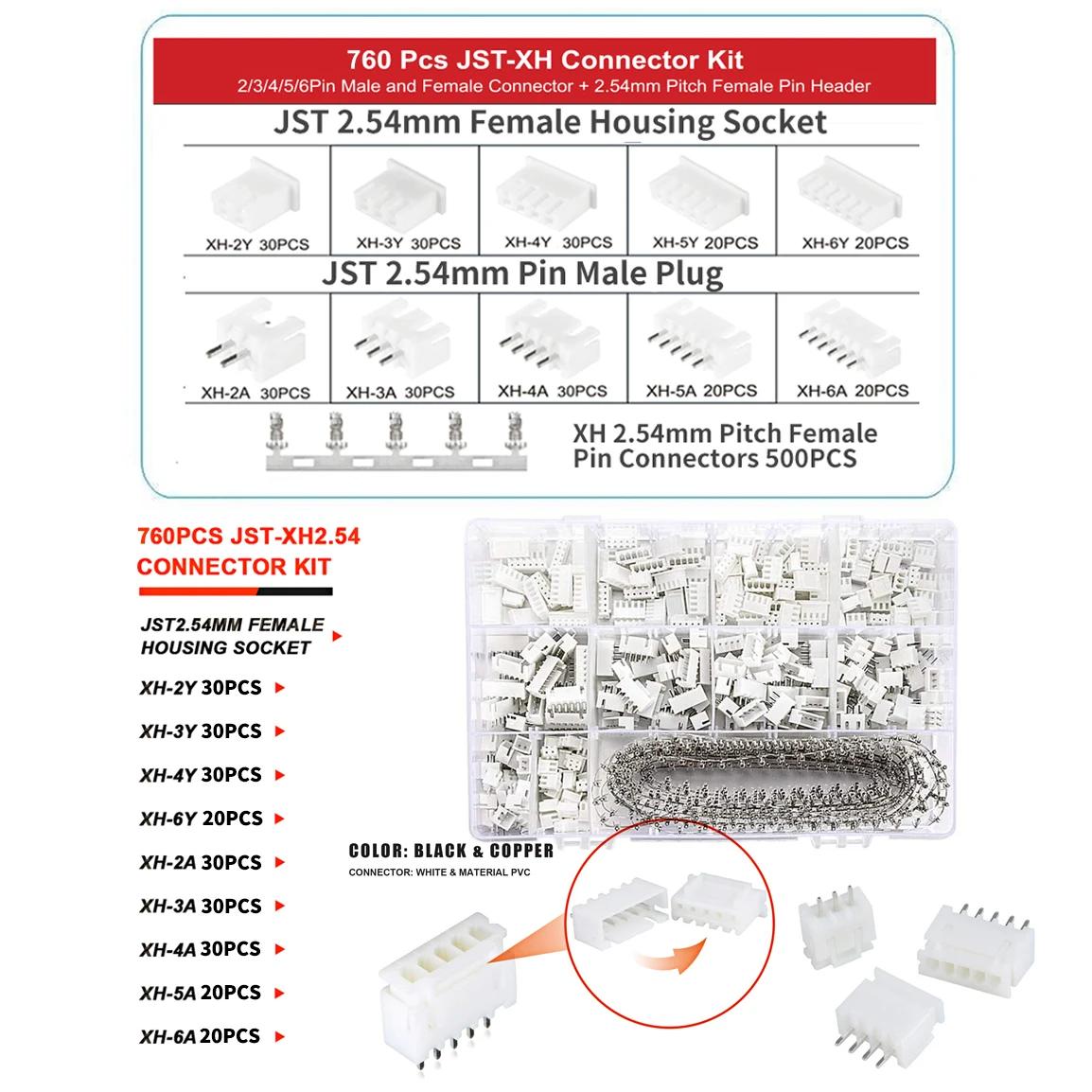 SN-01BM Kit d'outils de sertissage pince à sertir à cliquet avec 1550 connecteurs Dupont 2.54mm et 7