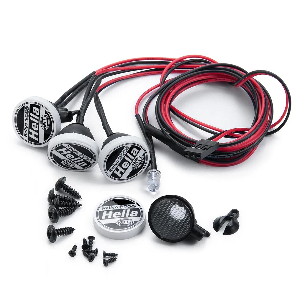 AXSPEED 2/4 pièces, éclairage LED avec couvercle en plastique rond pour TRX-4 Axial SCX10 Tamiya CC0