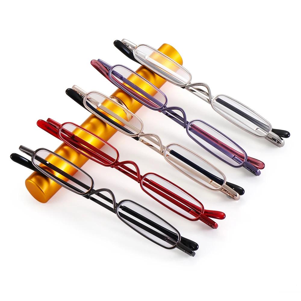 Lunettes de lecture ultrafines pour hommes et femmes, monture en métal, mini lunettes de lecture por