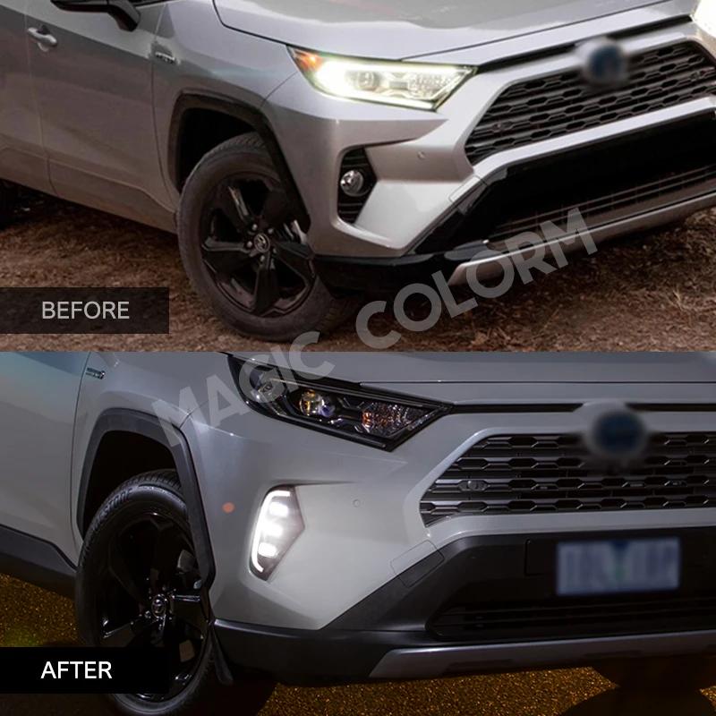 Feu de jour DRL Led antibrouillard Toyota RAV4 2019 2020 2021, clignotant, accessoires