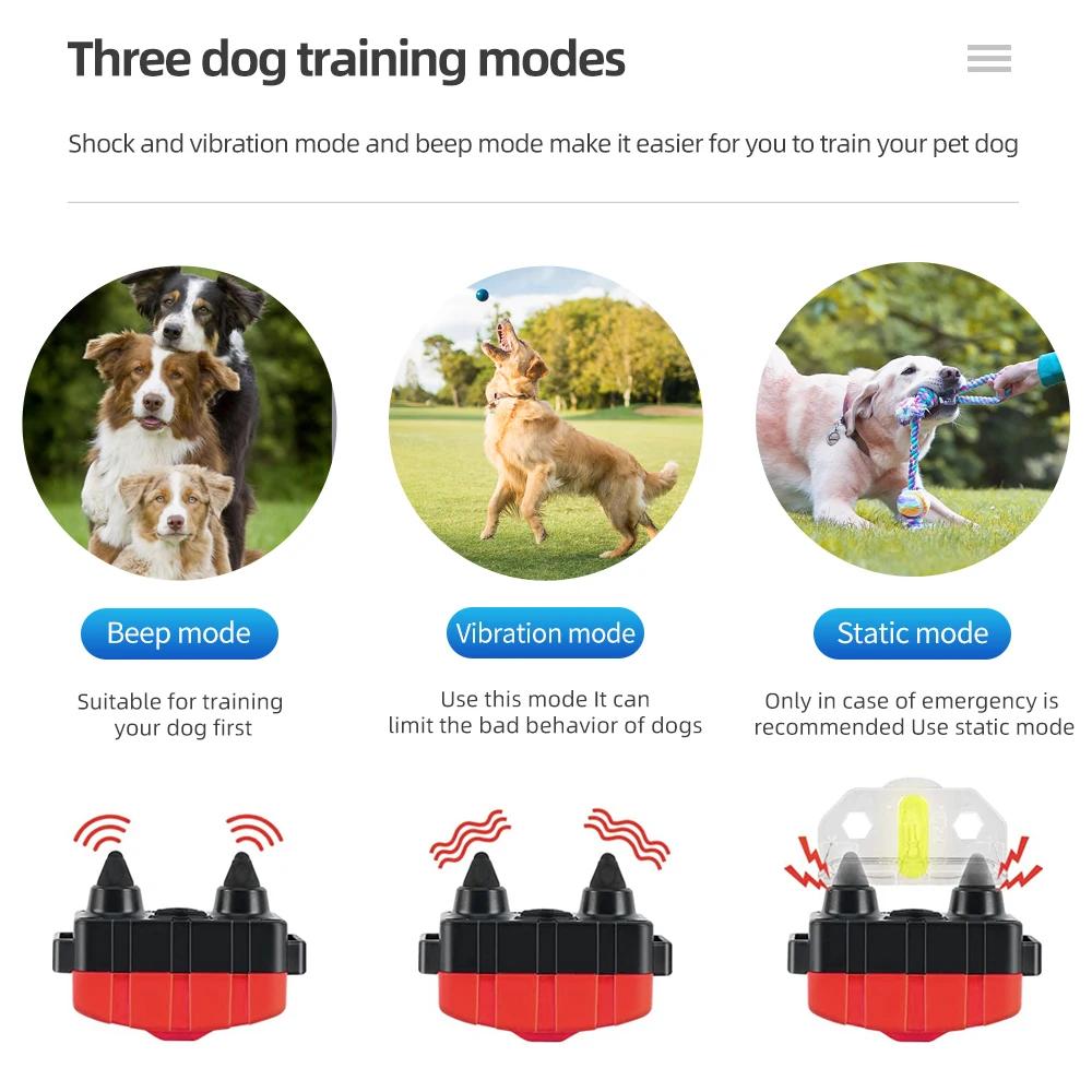 Nouveau collier de dressage pour chien étanche 500m télécommande pour animaux de compagnie Rechargea