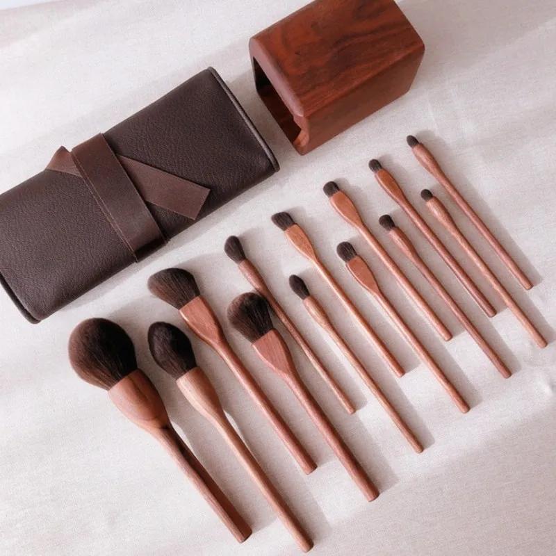 Ensemble de pinceaux de maquillage de Style Vintage chinois, poudre cosmétique, Blush, fond de teint