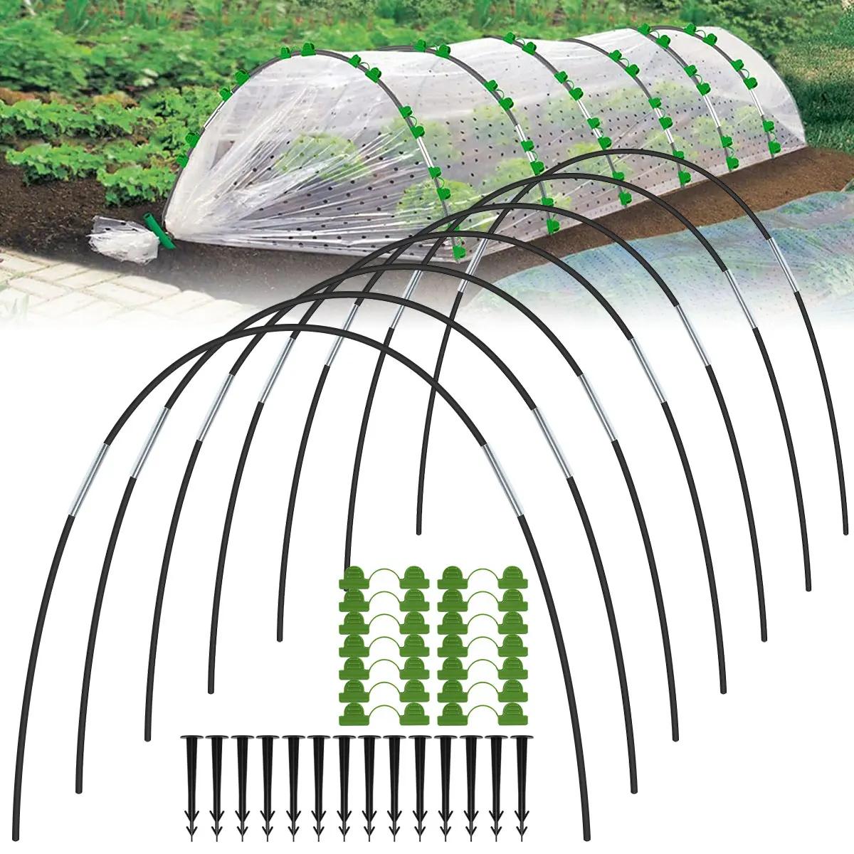 Ensemble de cerceaux réutilisables pour plantes à effet de serre, ensemble de culture en fibre de ve