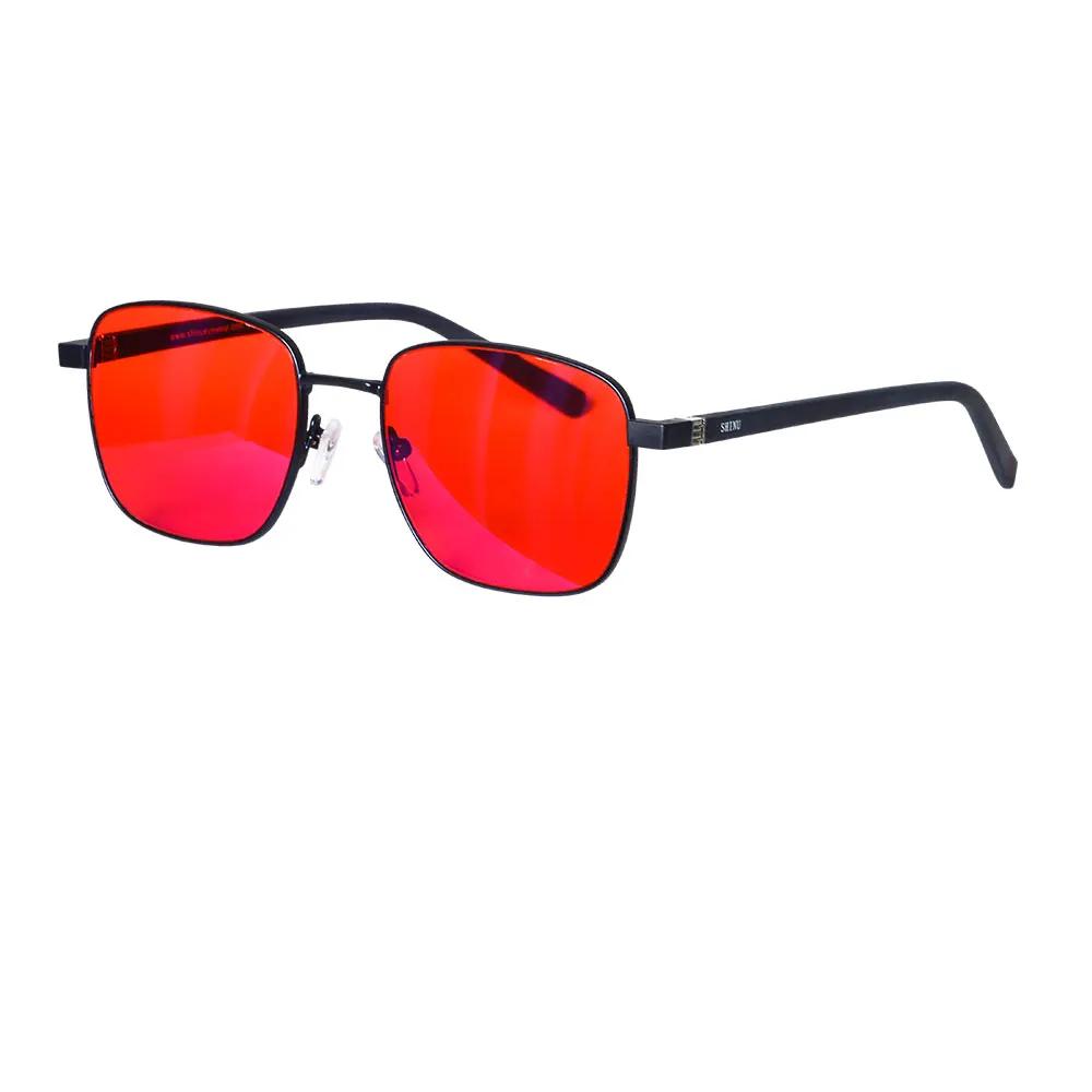 SHINU lunettes hommes femmes lunettes de lumière bleue lunettes de jeu sur ordinateur rouge/Orange/l
