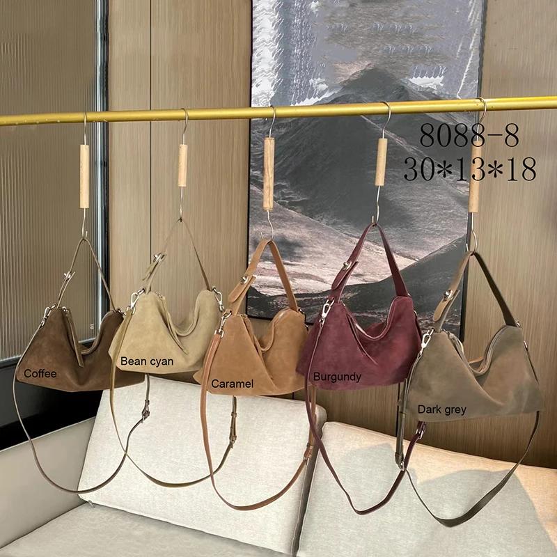 Sac à main en daim pour femmes, sac en cuir de vache souple, sac à bandoulière Unique pour dames, pr