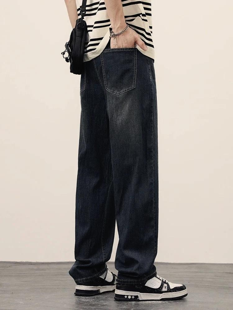 2025 printemps automne nouveaux hommes droit Vintage Fit jean pantalon décontracté de haute qualité 