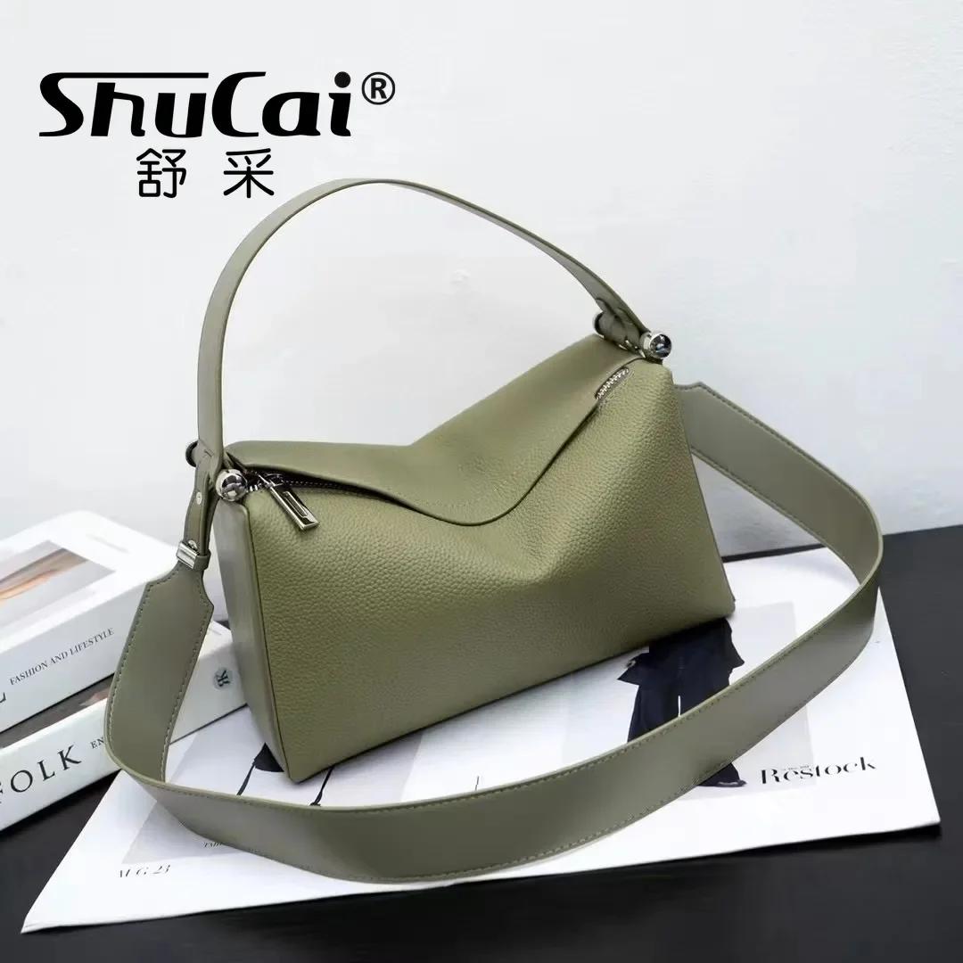 Sac à ati elles en cuir de vachette pour femme, cuir véritable, couche de tête, sac à bandoulière Bo