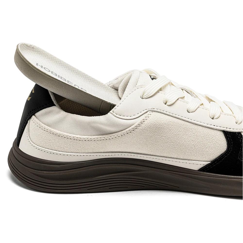 Chaussures pieds nus HOBIBEAR pour hommes et femmes |   Baskets en toile à bout large, légères, déco