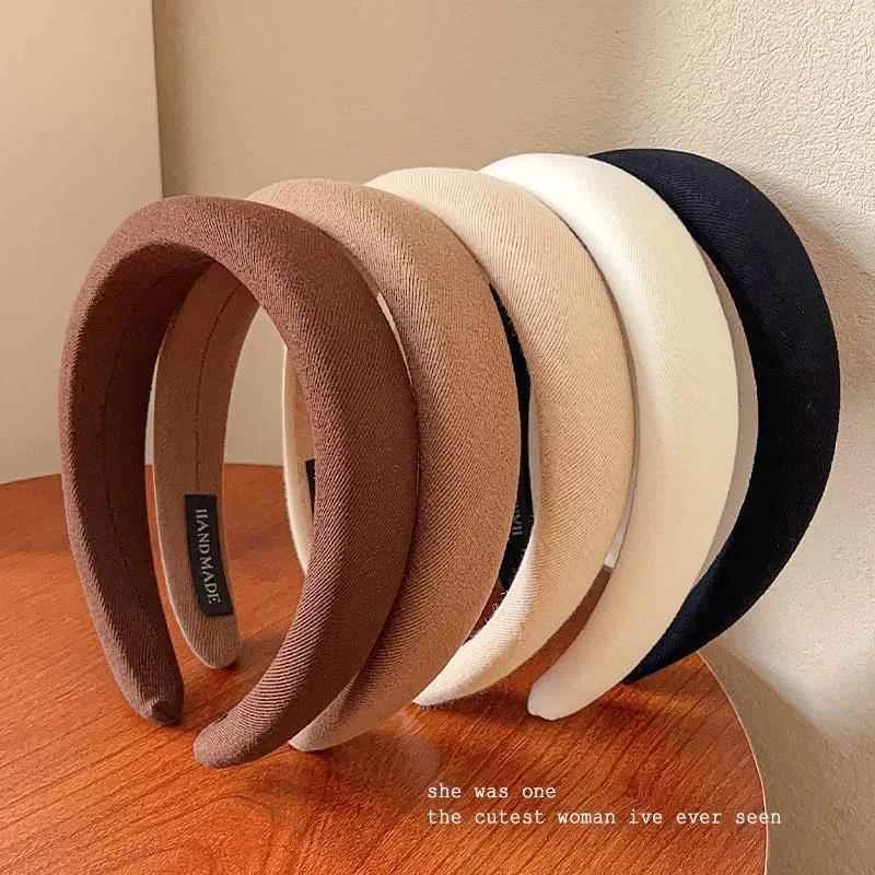 1/2/3/5 pièces bandeau éponge de couleur unie sauvage pour les femmes mode fille lavage visage large