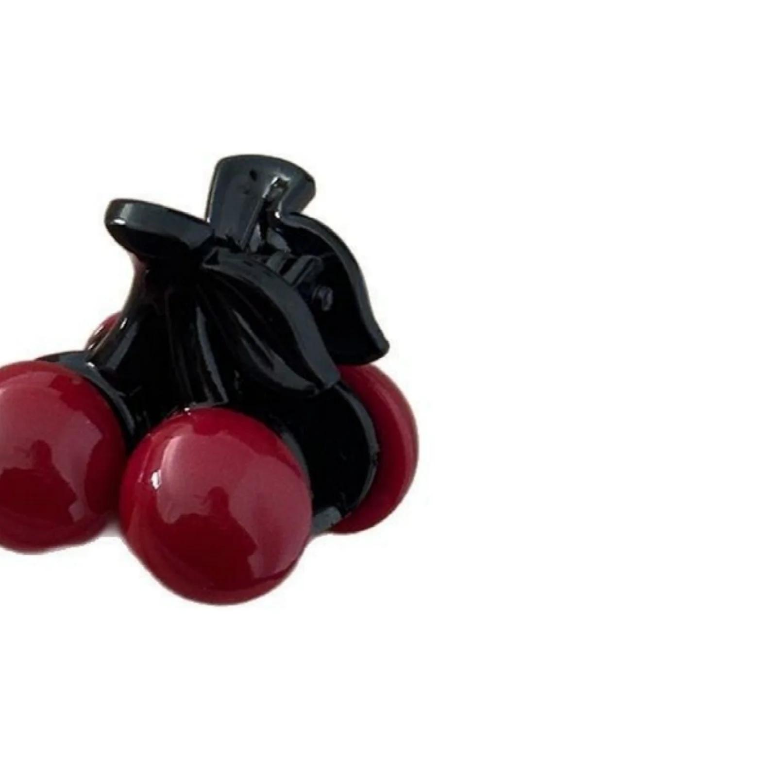 4-8 pièces de cerise de perles rouges, petites pinces à cheveux, douces, filles, cheveux cassés, Min
