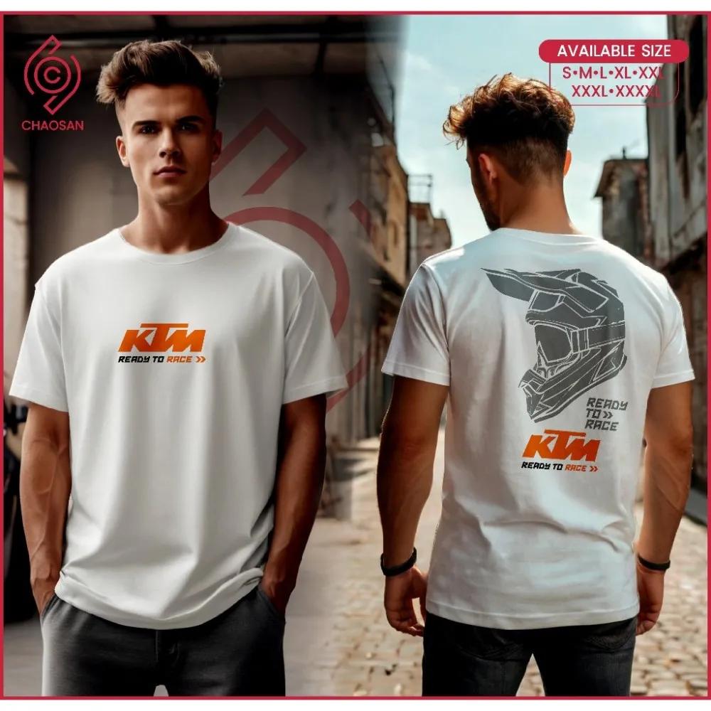 T-shirt en coton KTM v4 pour la préparation aux courses, motocross MX, Combad Premium pour hommes, v