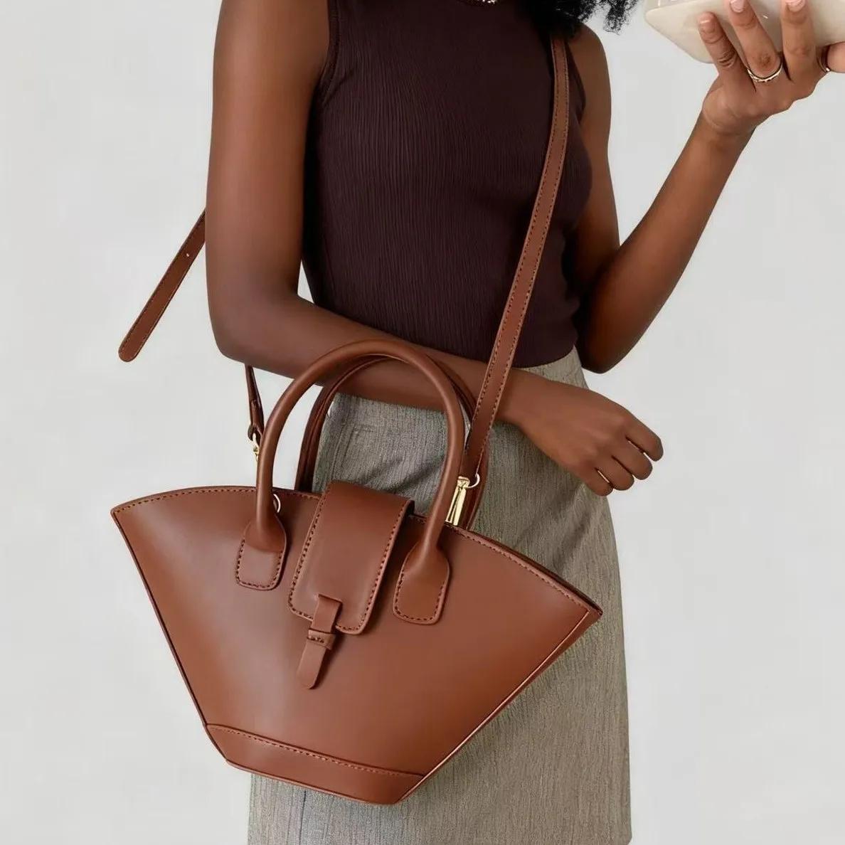 Sac à langer en cuir élégant et décontracté pour femme, grande capacité, texturé, style rétro origin