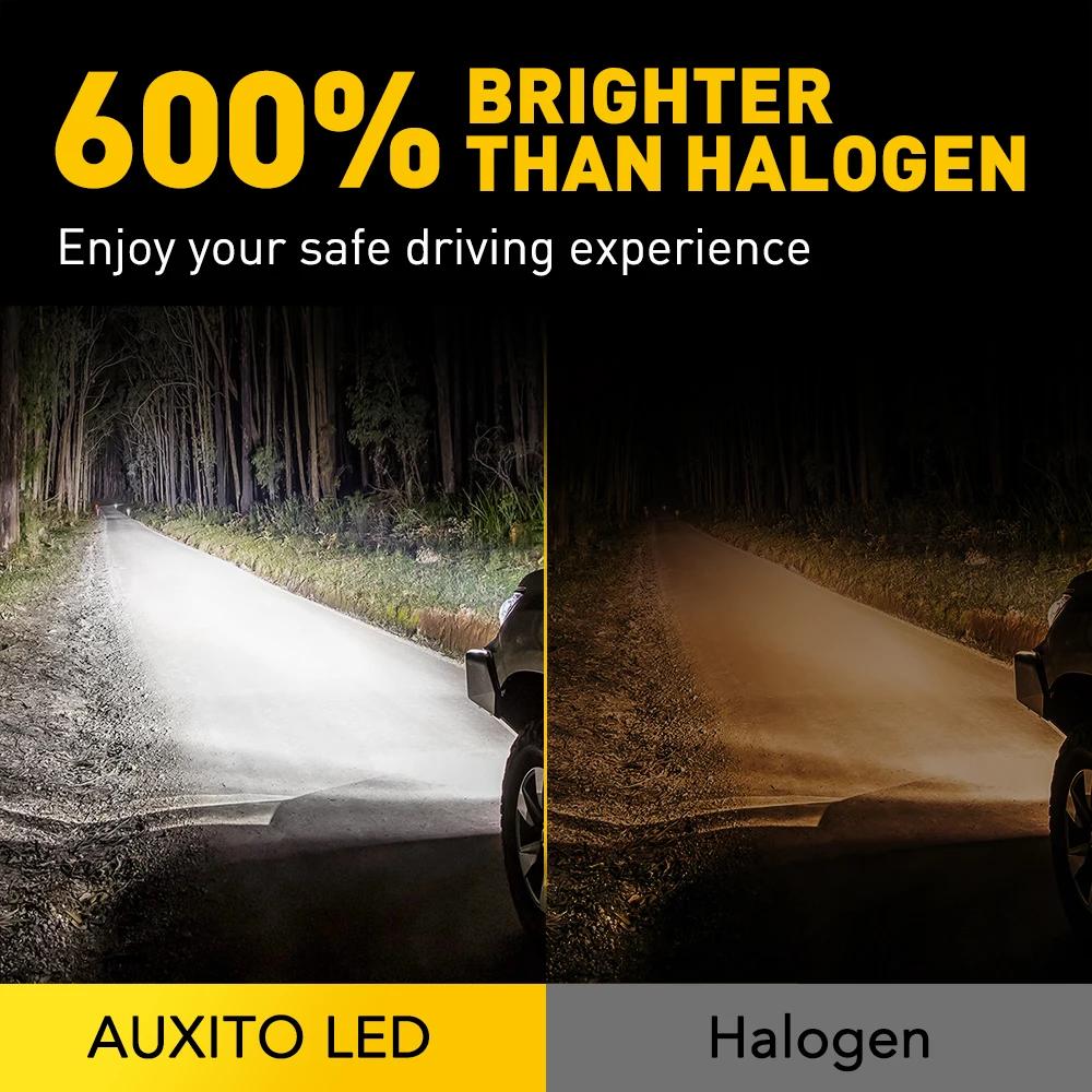 AUXITO 2 pièces sans ventilateur H11 H8 H9 9005 HB3 LED 360 °   Éclairage phare ampoule Auto antibro